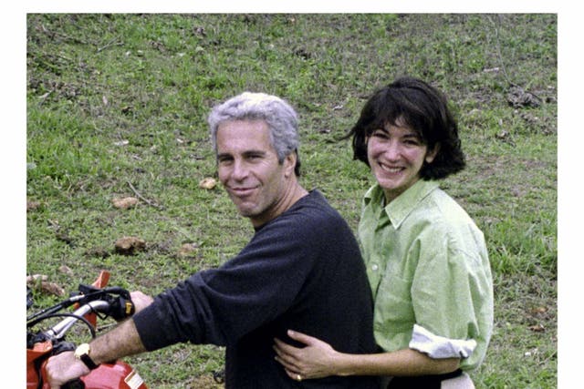 <p>Jeffrey Epstein with Ghislaine Maxwell</p>