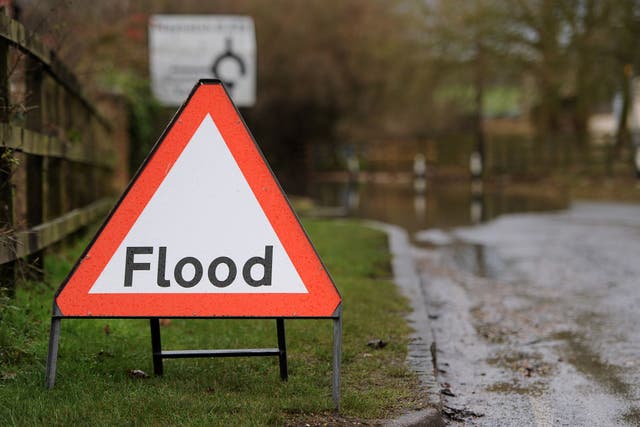 A temporary flood warning had been in place near to the standing water (Andrew Matthews/PA)