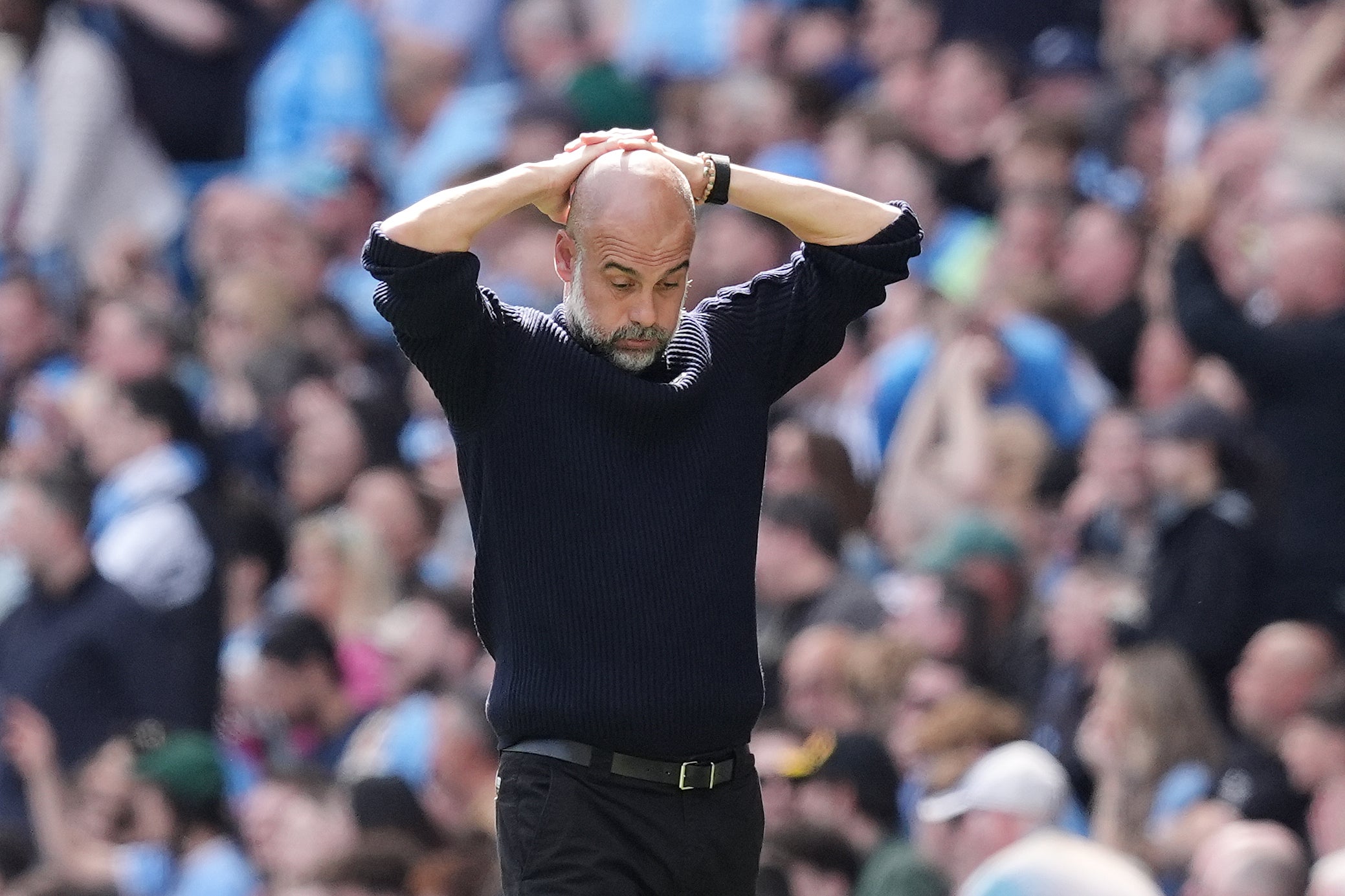 Pep Guardiola said he was determined to come back stronger next season (Martin Rickett/PA)