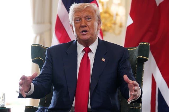 US President Donald Trump said he has a ‘great love’ for Scotland (Chris Furlong/PA)