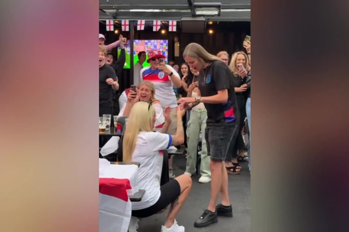 Sweet moment couple get engaged at England’s victorious Euro 2025 final