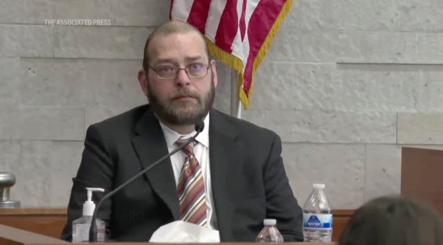 <p>Ex-Ohio police officer Adam Coy was sentenced to 15 years to life Monday after being convicted of murdering an unarmed Black man in December 2020</p>