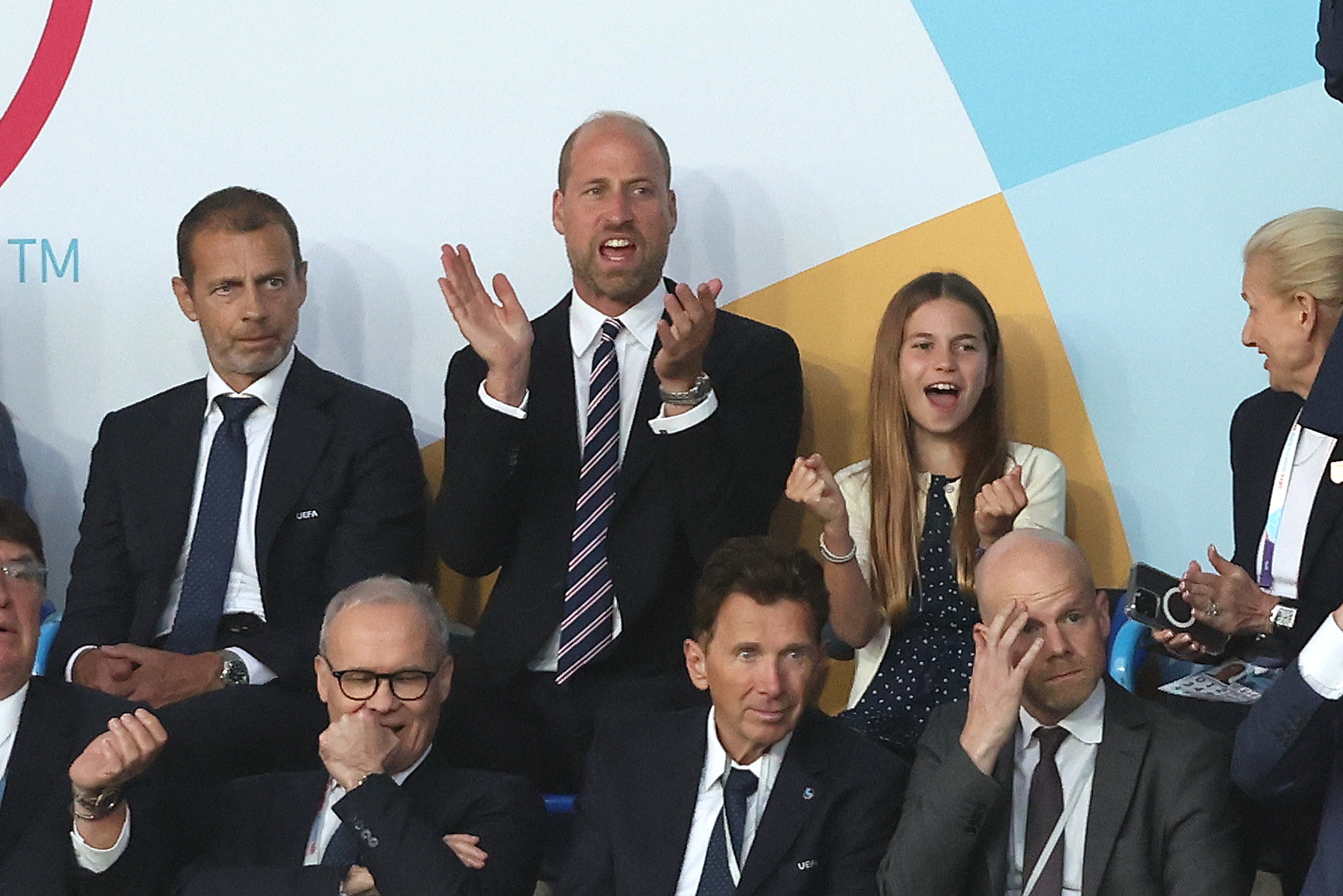 The princess was pictured jubilant in the celebrations in Switzerland on Sunday night