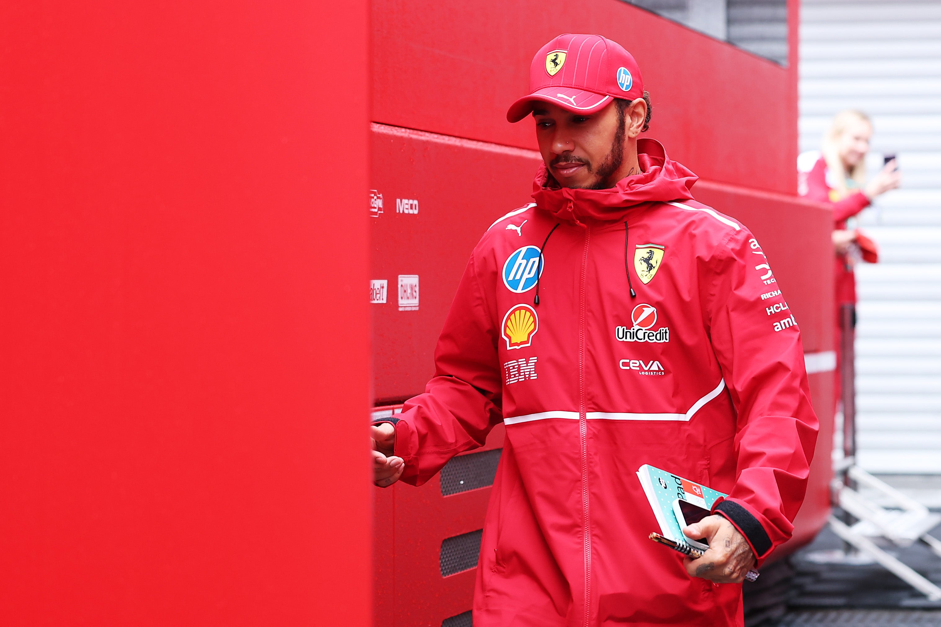 <p>Lewis Hamilton remains without a podium in his first 13 races for Ferrari</p>