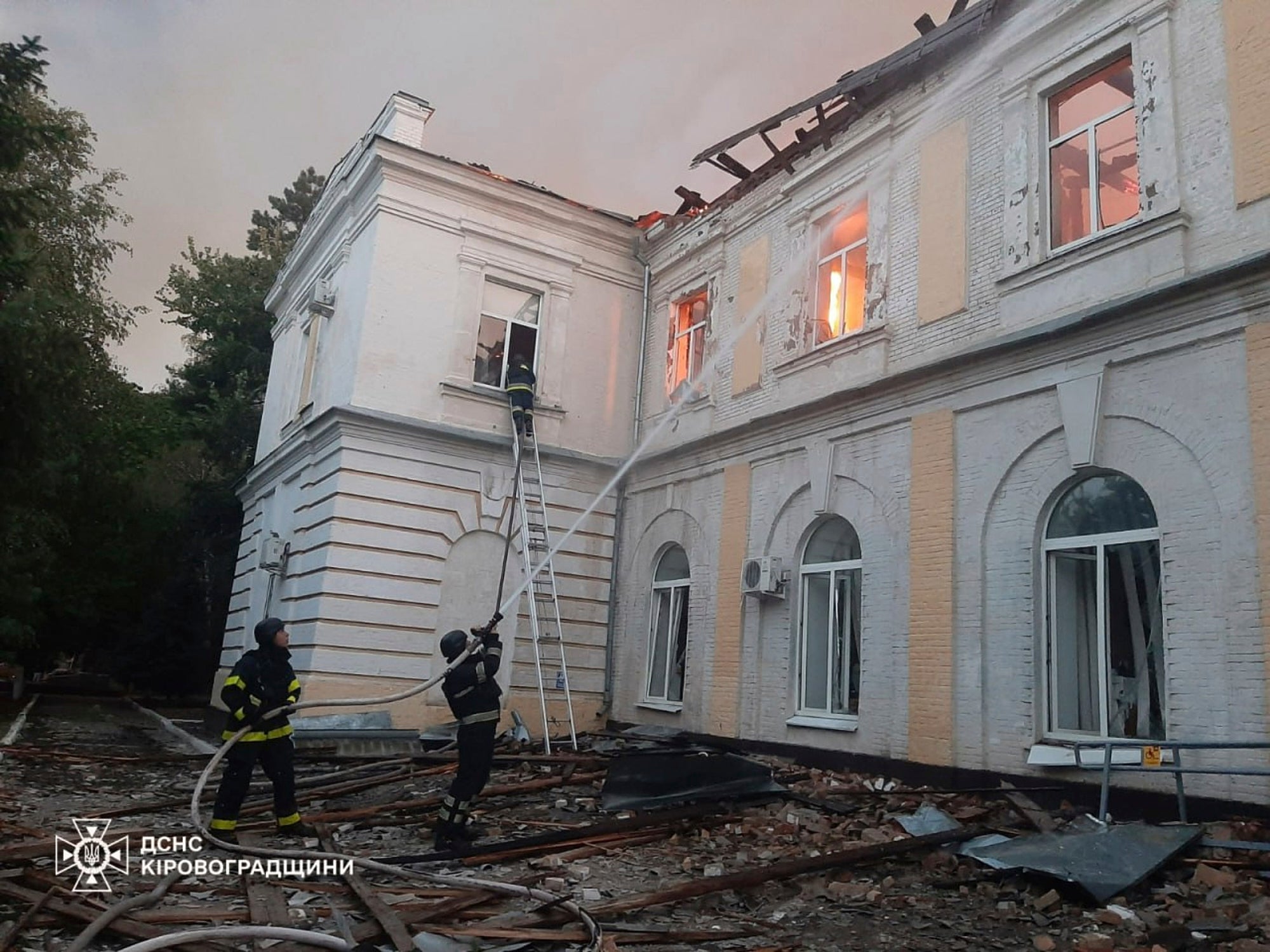 Firefighters in Kropyvnytskyi, Ukraine
