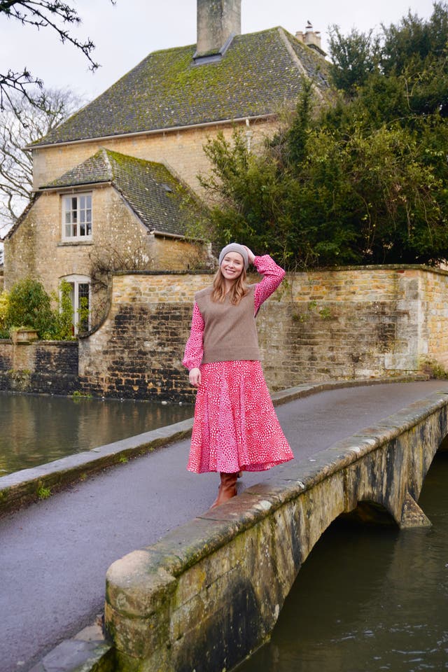 <p>American Audrey Ann Masur says the Cotswolds has exceeded her expectations. She's pictured here in Bourton-on-the-Water  </p>
