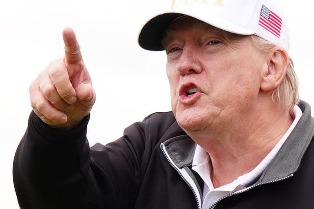Donald Trump has opened his new golf course in Aberdeenshire (Jane Barlow/PA)
