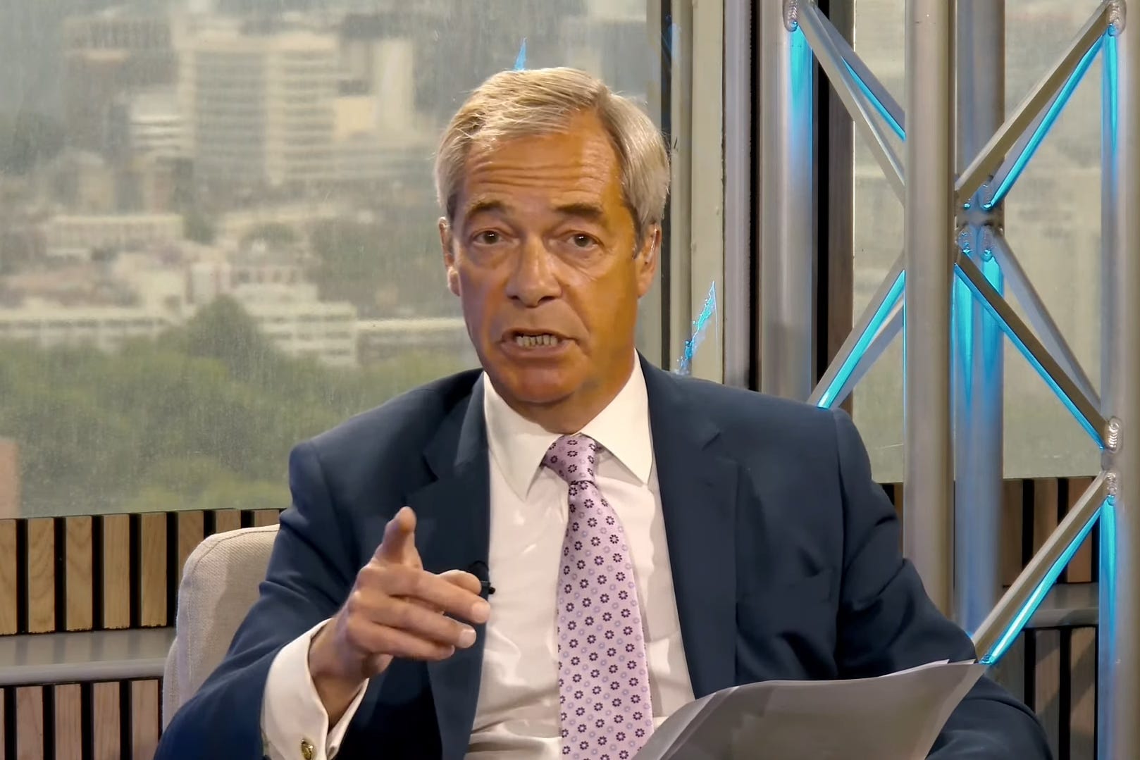 Reform UK party leader Nigel Farage has pledged to scrap the Online Safety Act (Screengrab/PA)