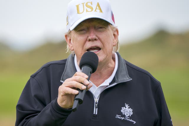 <p>US President Donald Trump opened his golf course on the Menie Estate in Balmedie, Aberdeenshire</p>