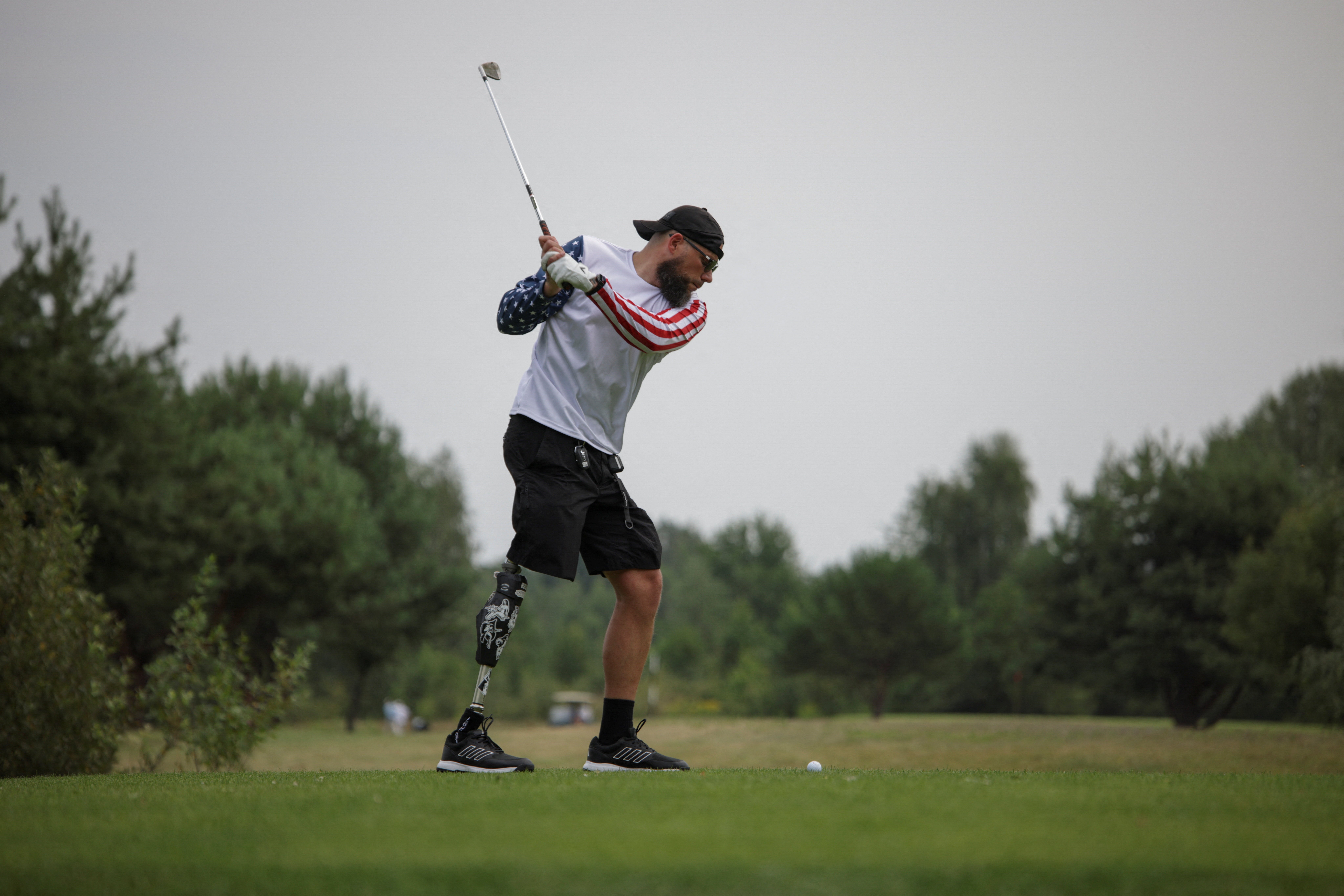 War veterans took part in a golf tournament in Kozyn, near Kyiv