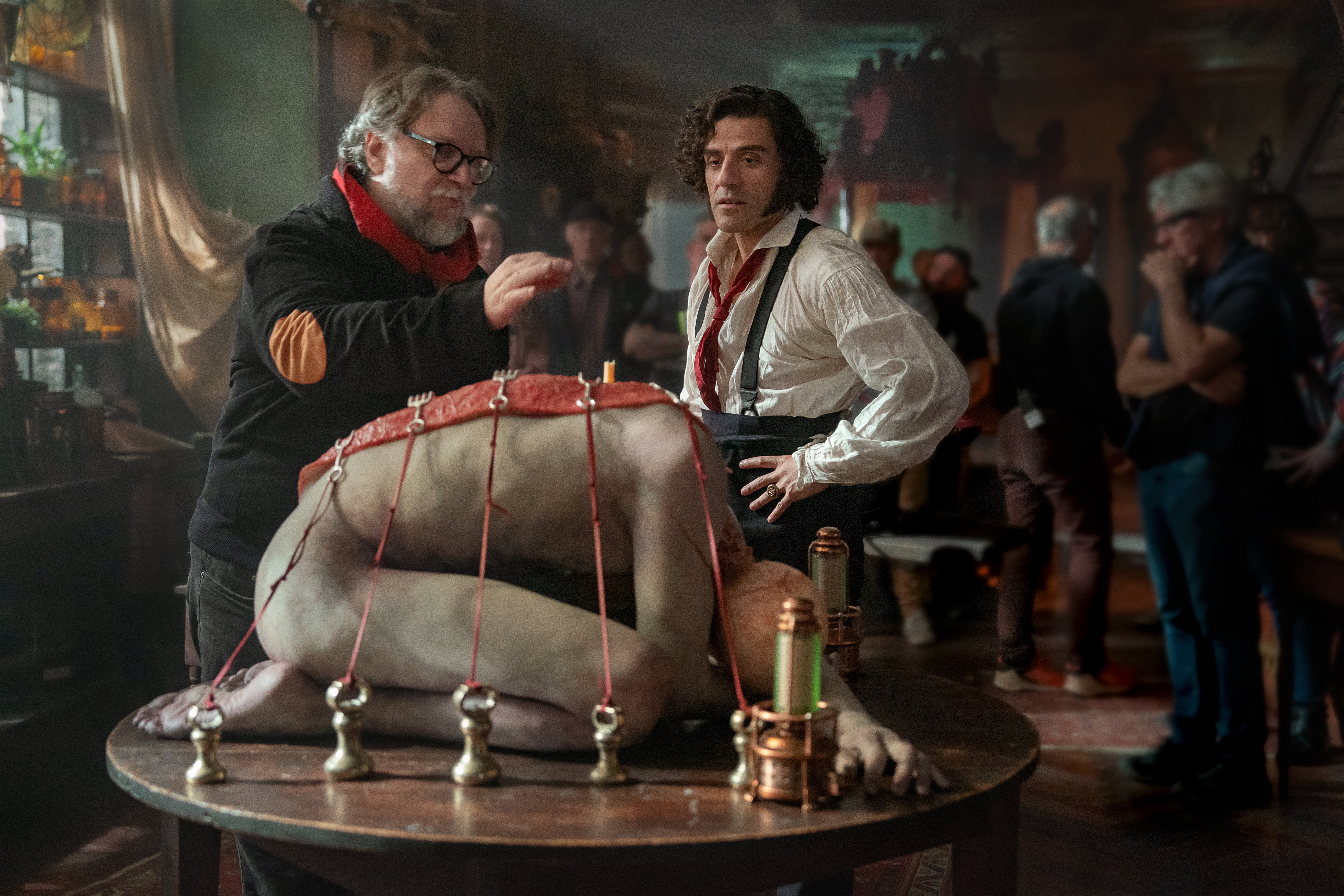 Oscar Isaacs stars as the eccentric scientist in the film based on the book by Mary Shelley