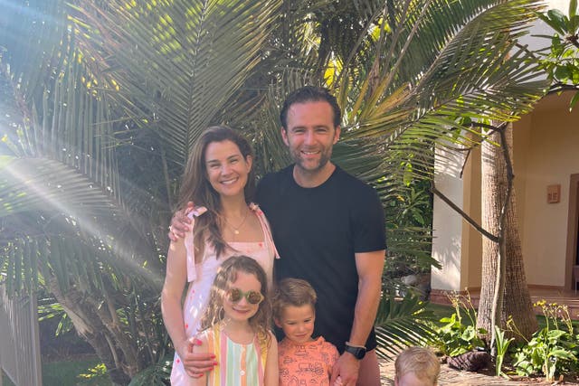 Izzy and Harry Judd and their children Lola, Kit and Lockie (Izzy Judd/PA)
