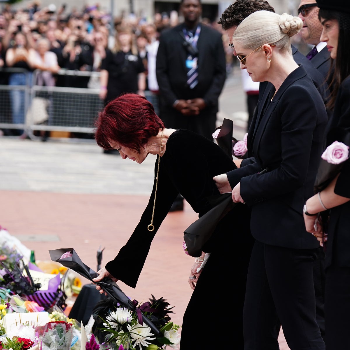 Ozzy Osbourne funeral: Sharon Osbourne lays flowers at Black Sabbath memorial in Birmingham | The Independent