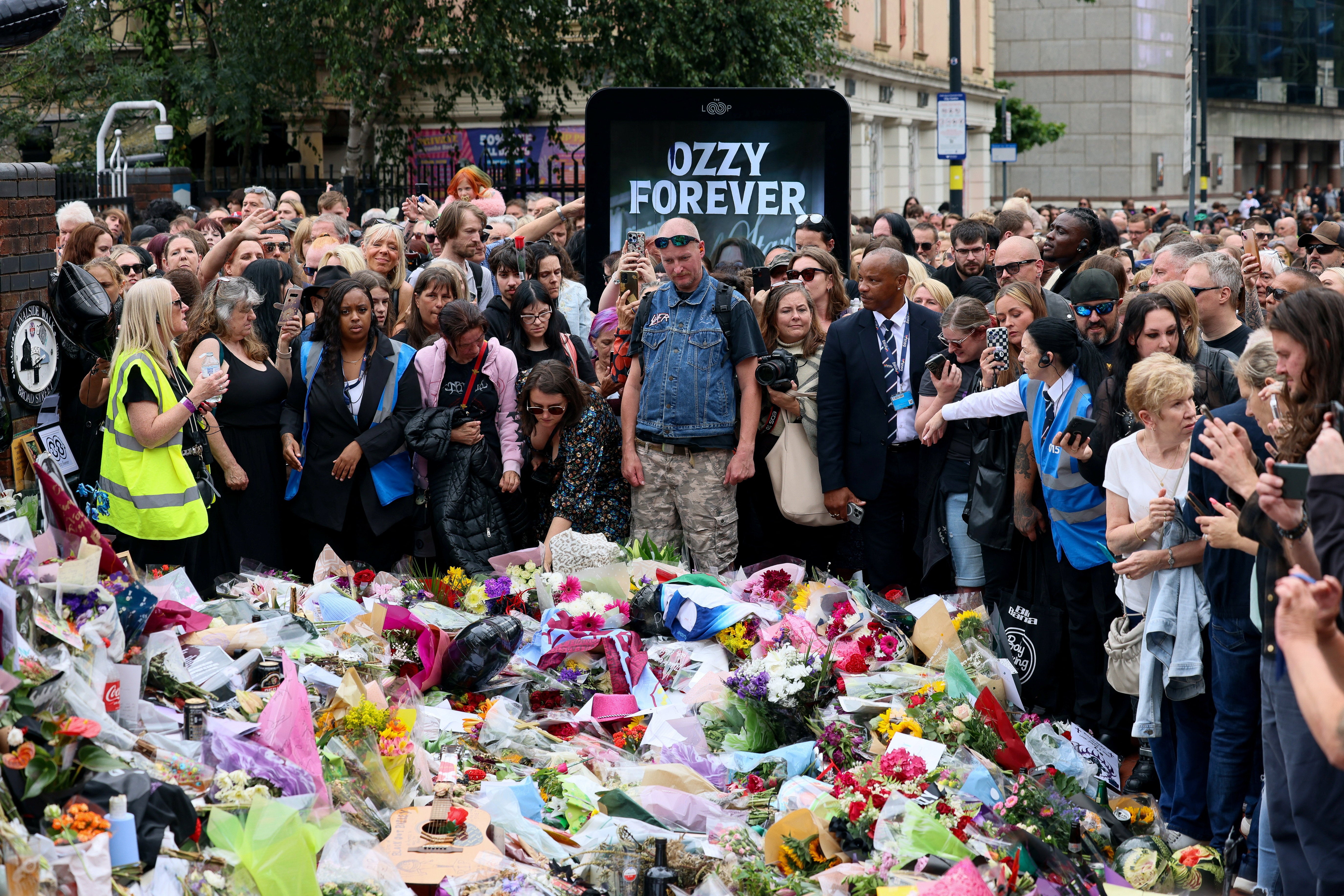 Ozzy Osbourne's funeral cortege travels through Birmingham