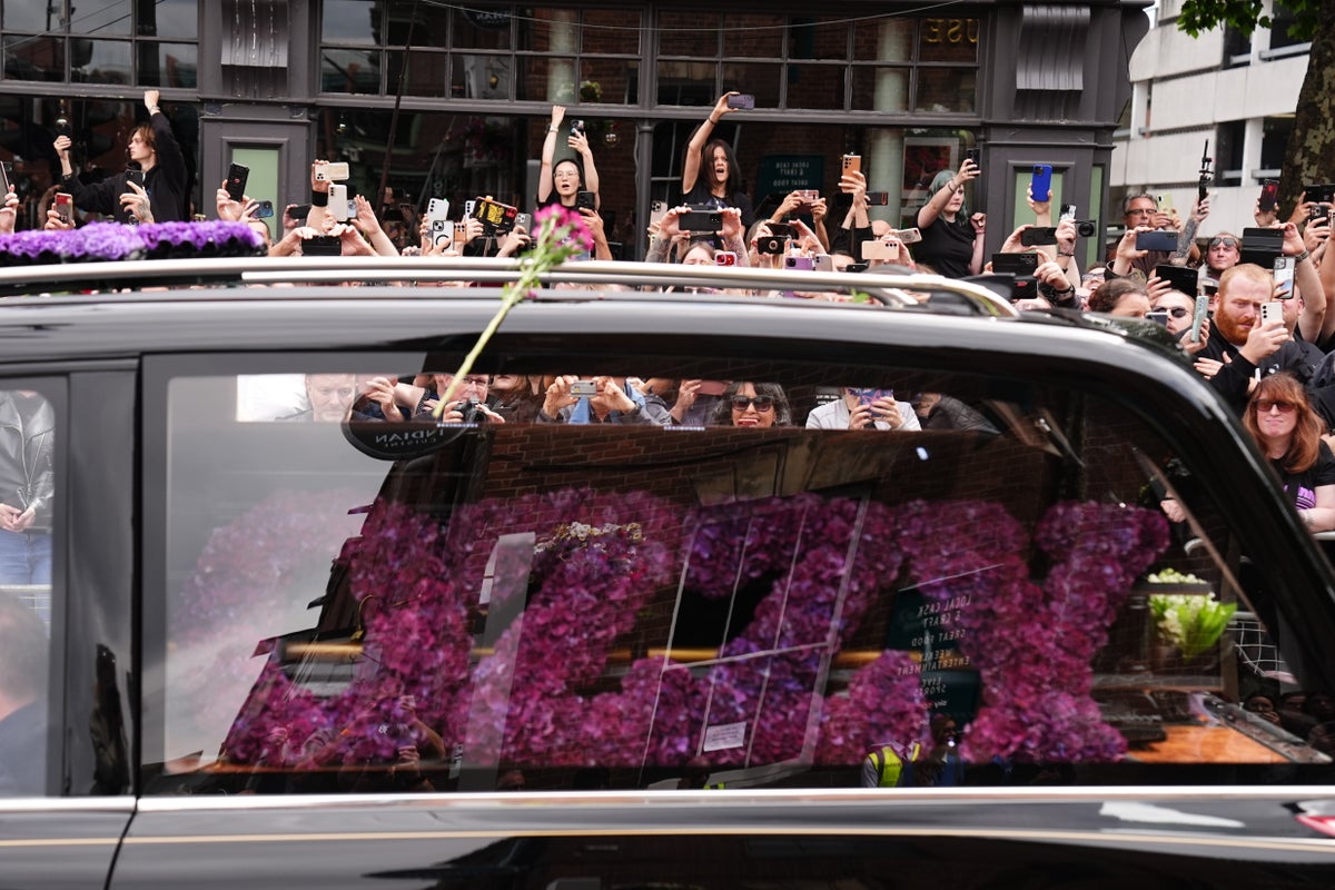 Sharon Osbourne lays flowers at Ozzy memorial ahead of husband’s funeral