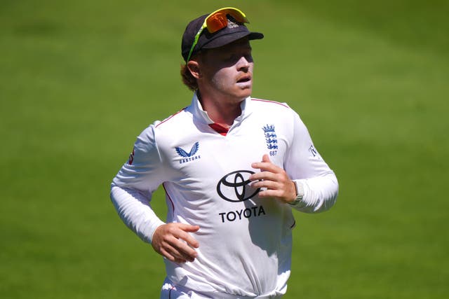 Stand-in England captain Ollie Pope has his eyes on the prize (Bradley Collyer/PA)
