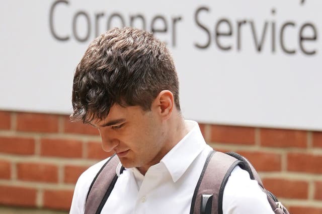 <p>Gabriel Shemirani outside Oakwood House in Maidstone, Kent, for the inquest into the death of his sister, Paloma </p>