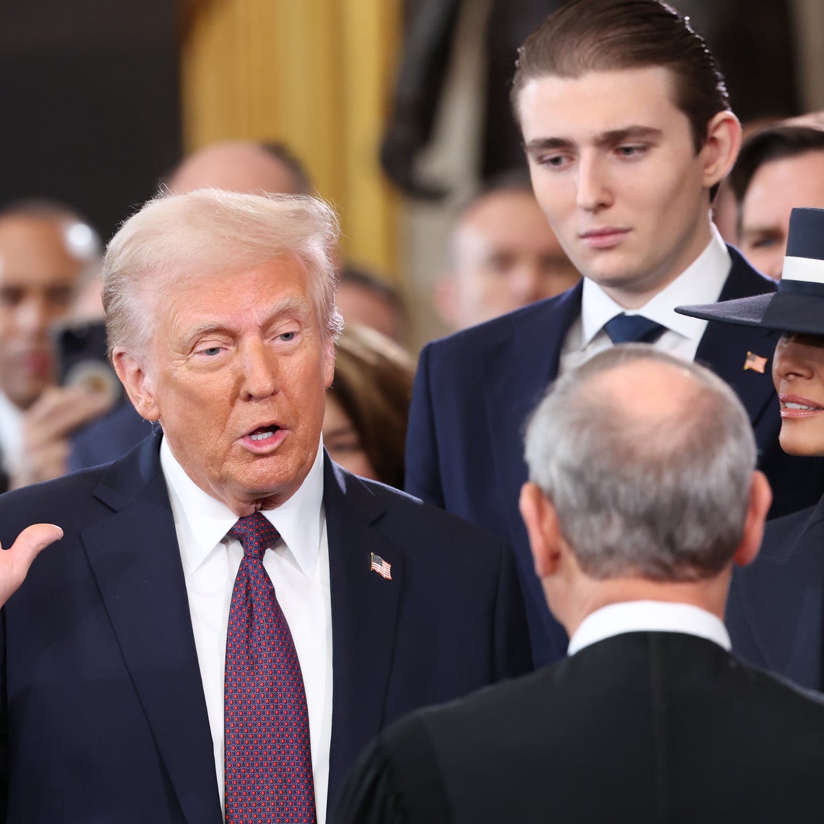 Barron Trump became a mainstay during his dad's campaign. They haven't been  seen together in months | The Independent