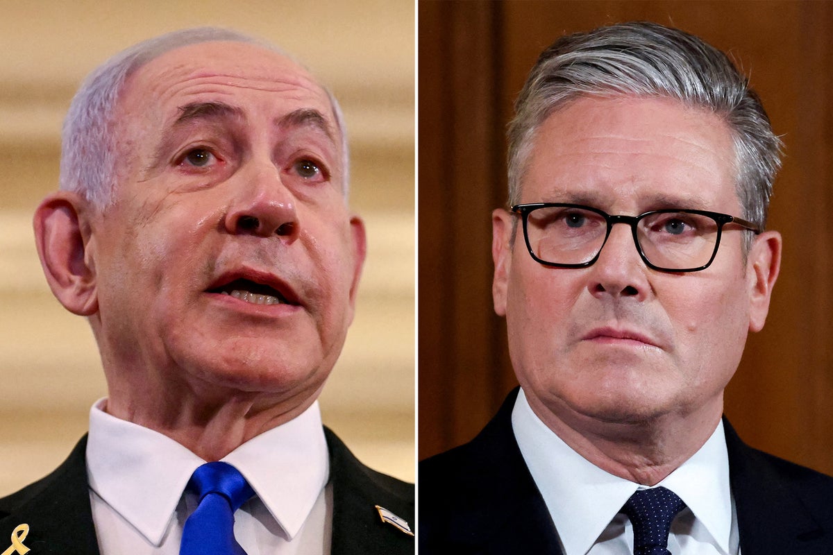 Netanyahu accuses Starmer of ‘rewarding Hamas’ in blistering response to plan to recognise Palestine