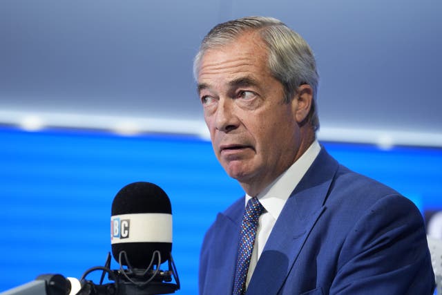 Reform UK leader Nigel Farage (Jordan Pettitt/PA)