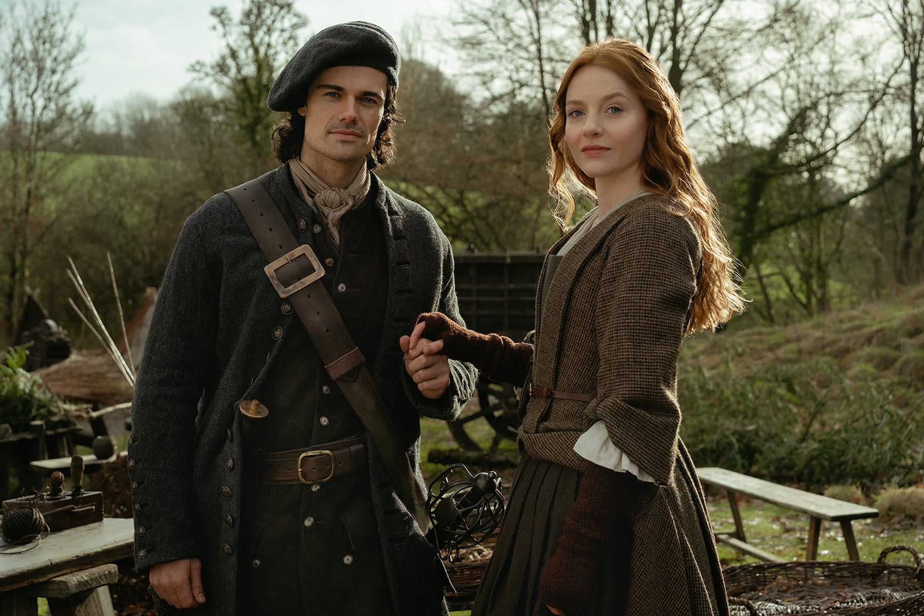 Harriet Slater and Jamie Roy as Ellen MacKenzie and Brian Fraser in 'Blood of My Blood'