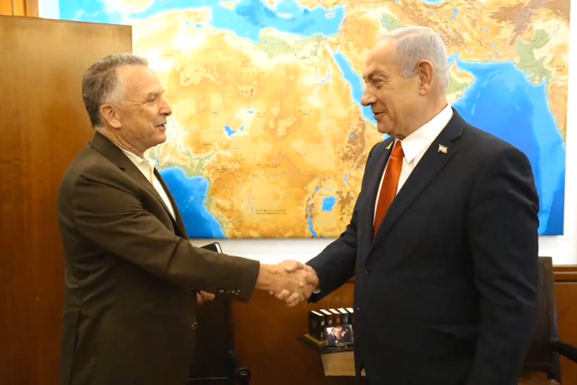 <p>Israeli prime minister Benjamin Netanyahu meets with the US special envoy for the Middle East Steve Witkoff</p>