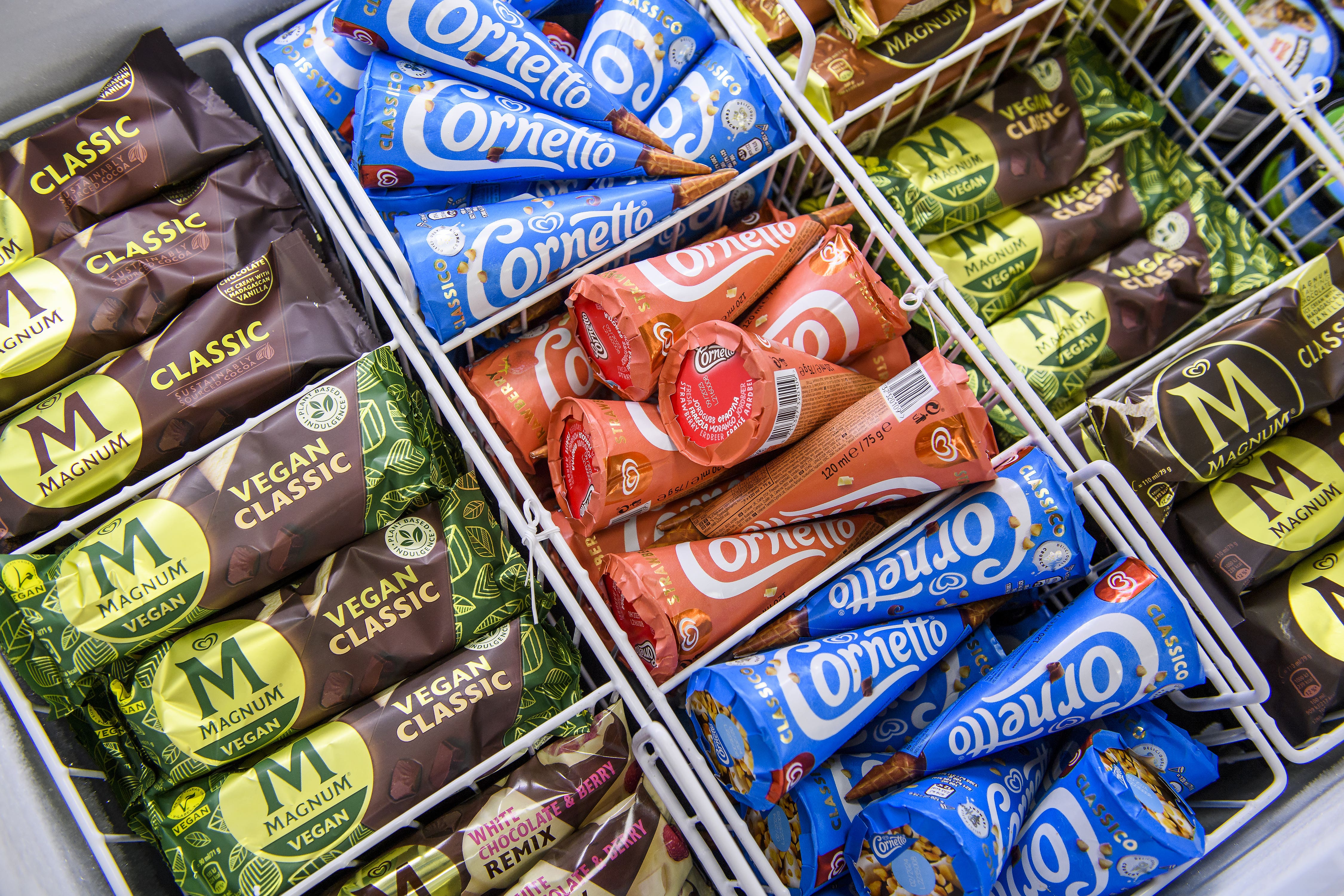 Unilever reported a jump in ice cream sales over the past half-year (Michael Cockerham/Unilever/PA)