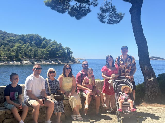 <p>Lauren Harding's family, which includes her mother who has a heart condition, have been left stuck in Croatia </p>