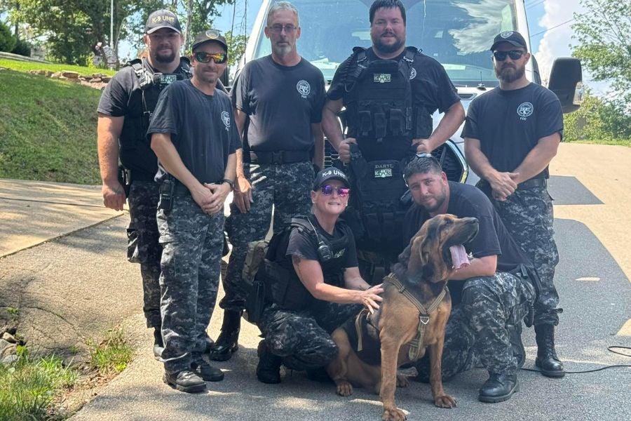 <p>K-9 Officer Darrell, a bloodhound with the Farmington Correctional Center in Missouri, help find a missing boy who had been stuck in a ravine for days with no food or water. </p>