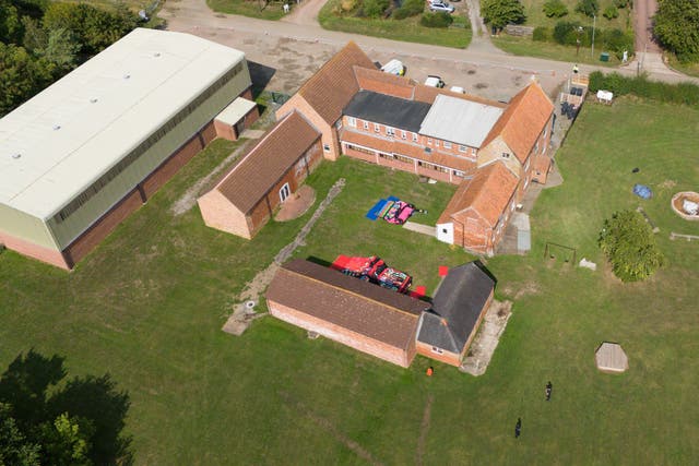 <p>A general view of the scene in Stathern, Leicestershire, after a 76-year-old man was arrested on suspicion of administering poison at a summer camp, which led to eight children being taken to hospital</p>