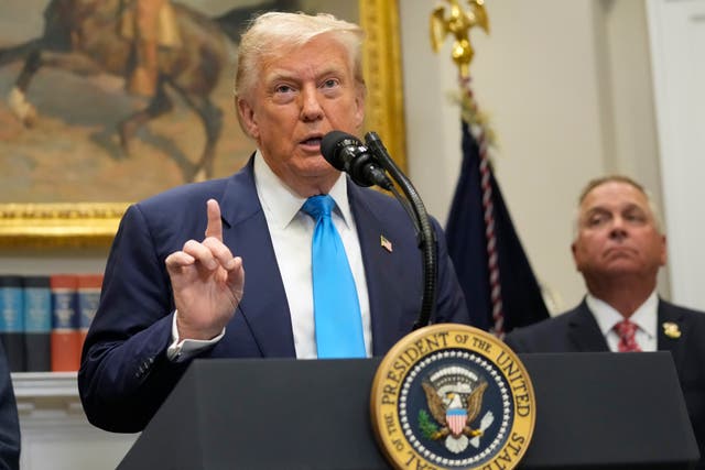 <p>Donald Trump has lashed out at Canada after it announced plans to recognize a Palestinian state</p>