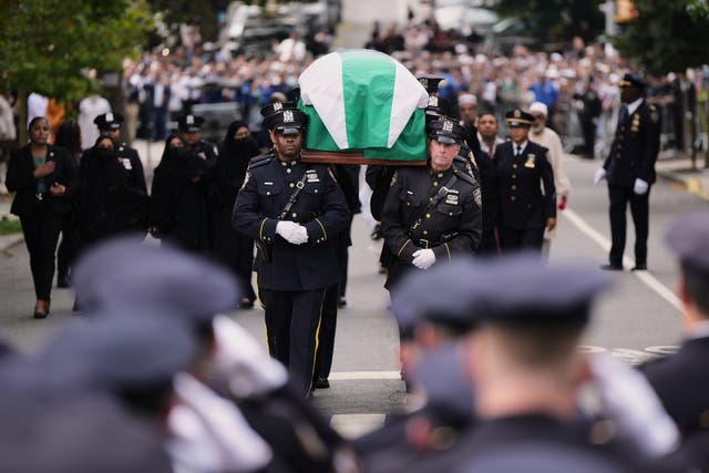 Thousands gather to farewell NYPD officer killed in Midtown mass ...