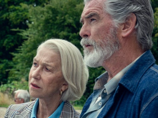 Dame Helen Mirren and Pierce Brosnan in ‘The Thursday Murder Club’