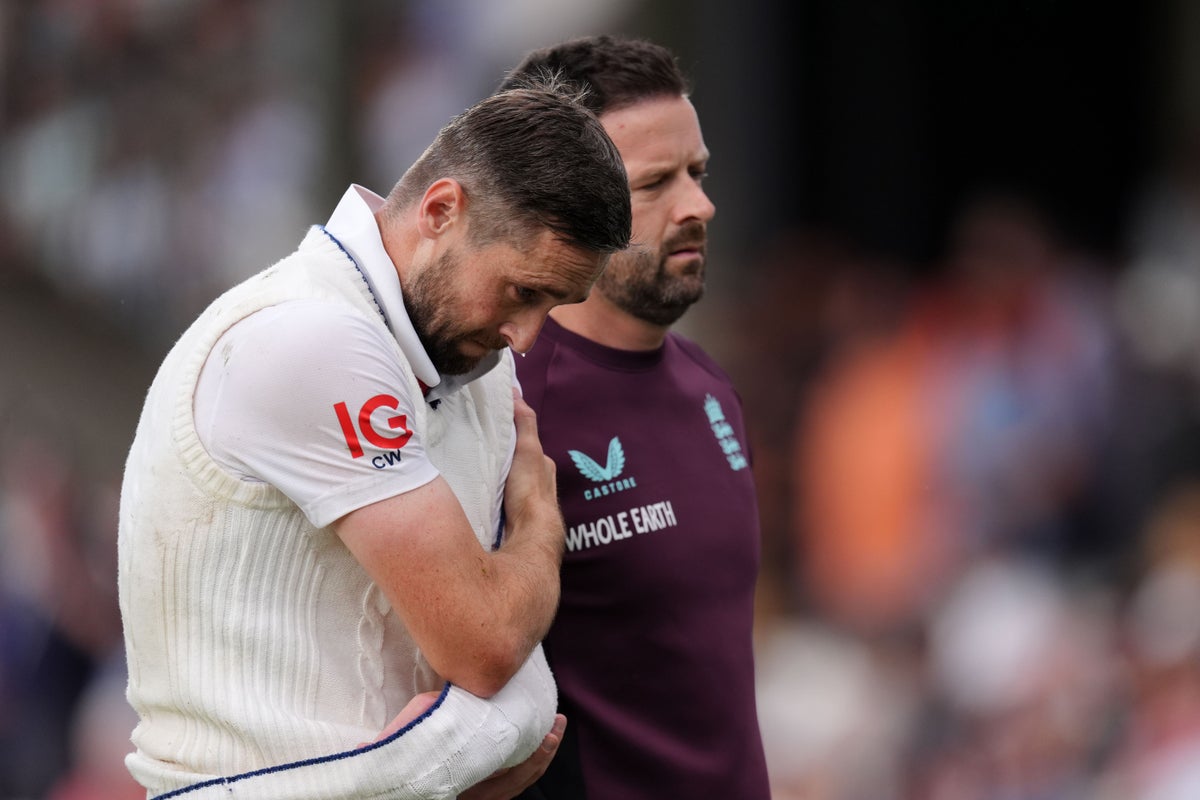 England’s Chris Woakes set to miss rest of Oval Test with left shoulder injury