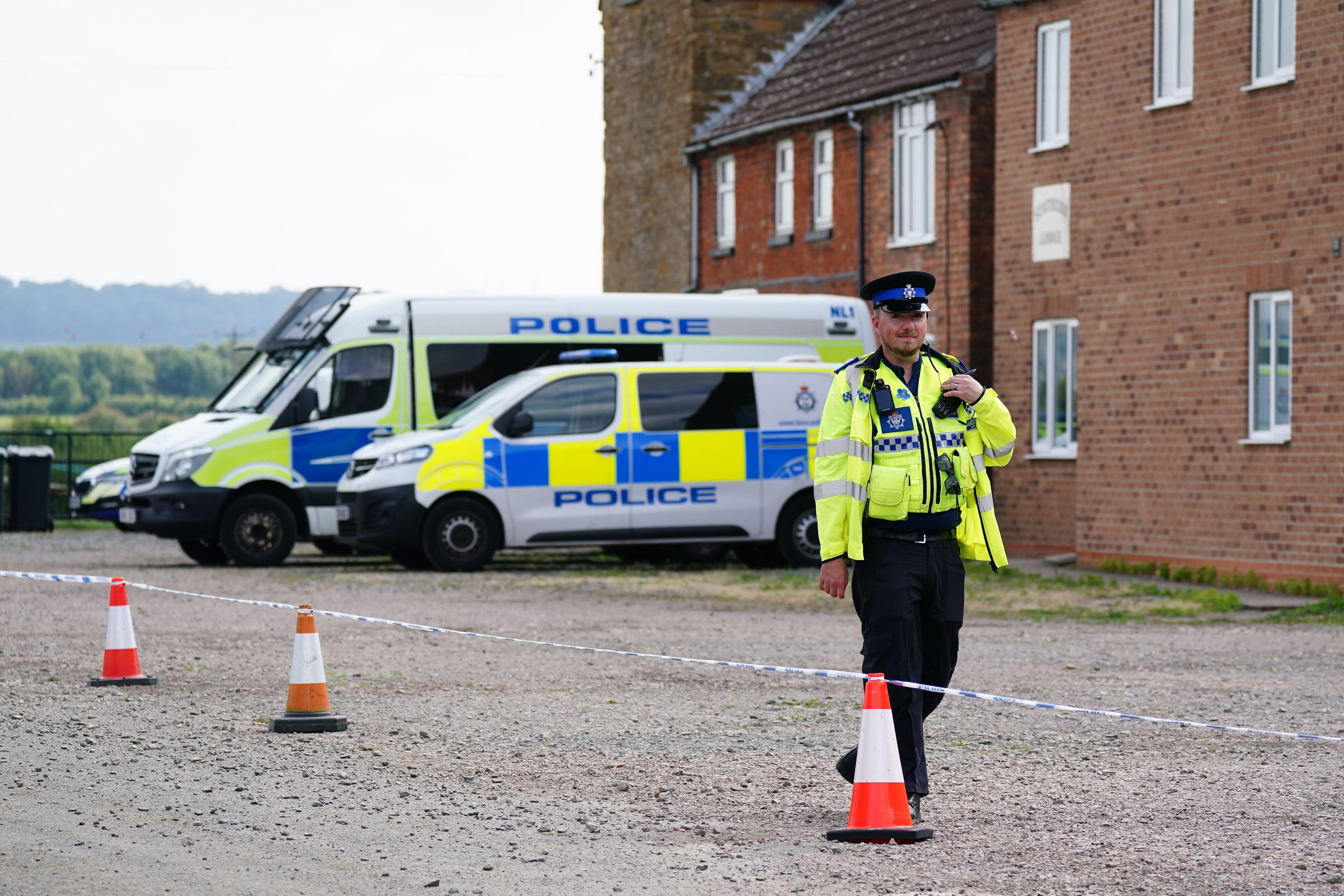 <p>The scene in Stathern, Leicestershire, after a 76-year-old man was arrested on suspicion of administering poison at a summer camp </p>
