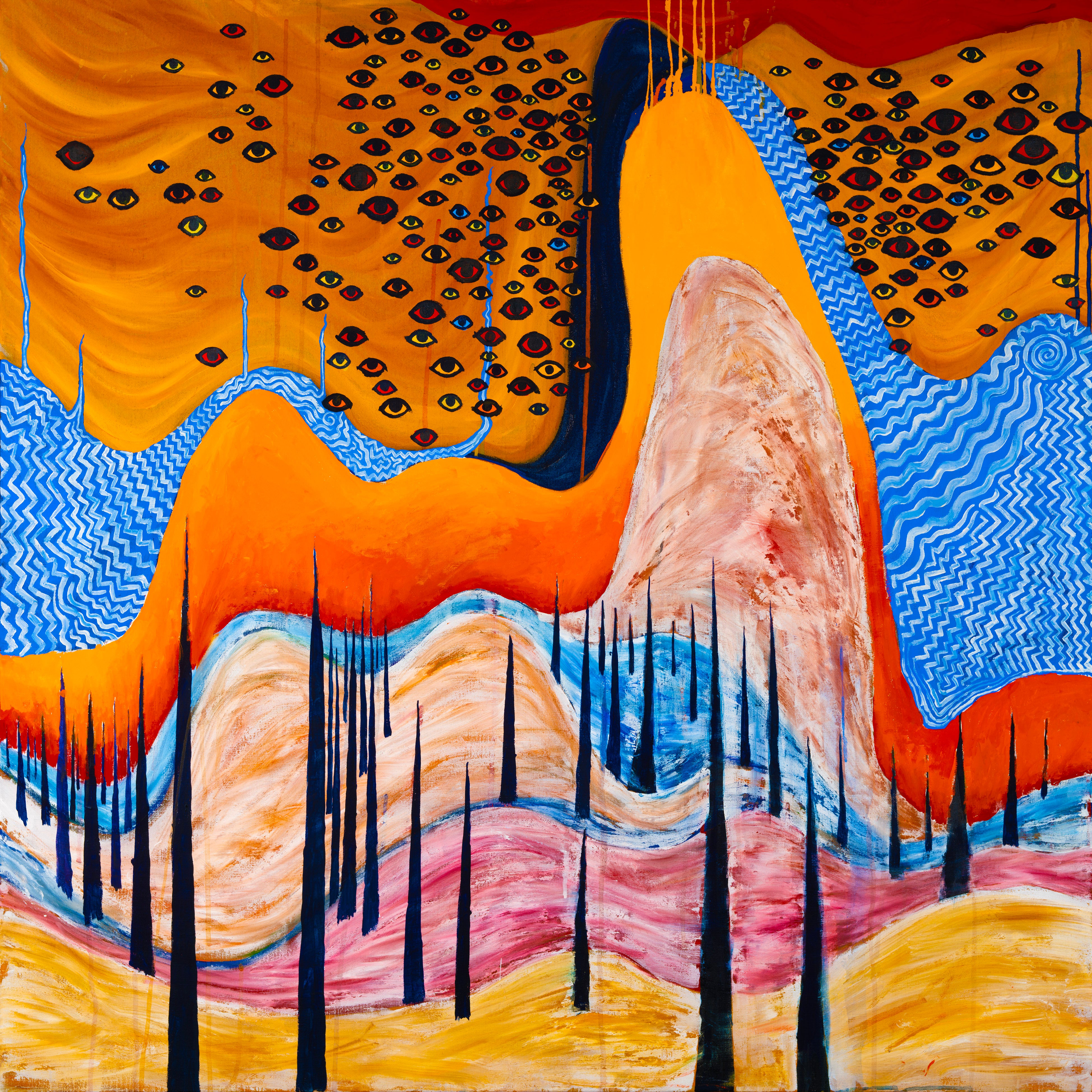 Yorke and Donwood’s work for The Smile’s album ‘Wall of Eyes’