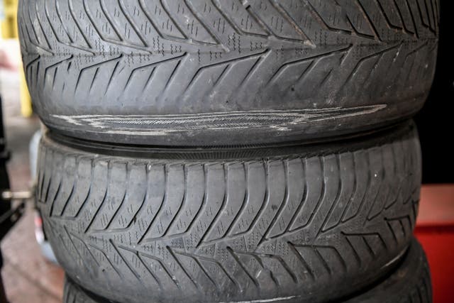 Car tyres (Ben Birchall/PA)