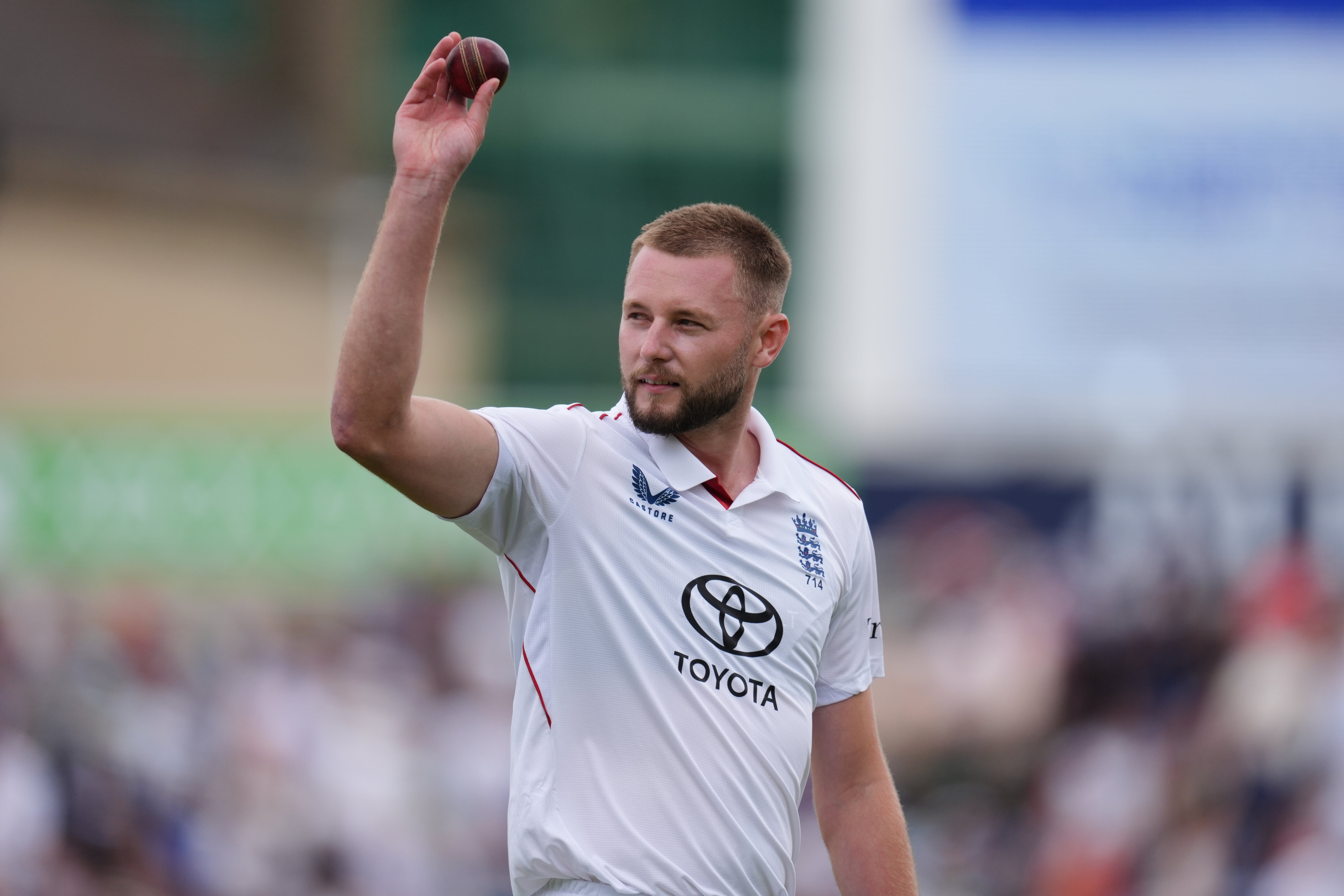 Gus Atkinson claimed five wickets to help bowl India out (Ben Whitley/PA)