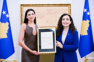 Dua Lipa honoured with Kosovo citizenship
