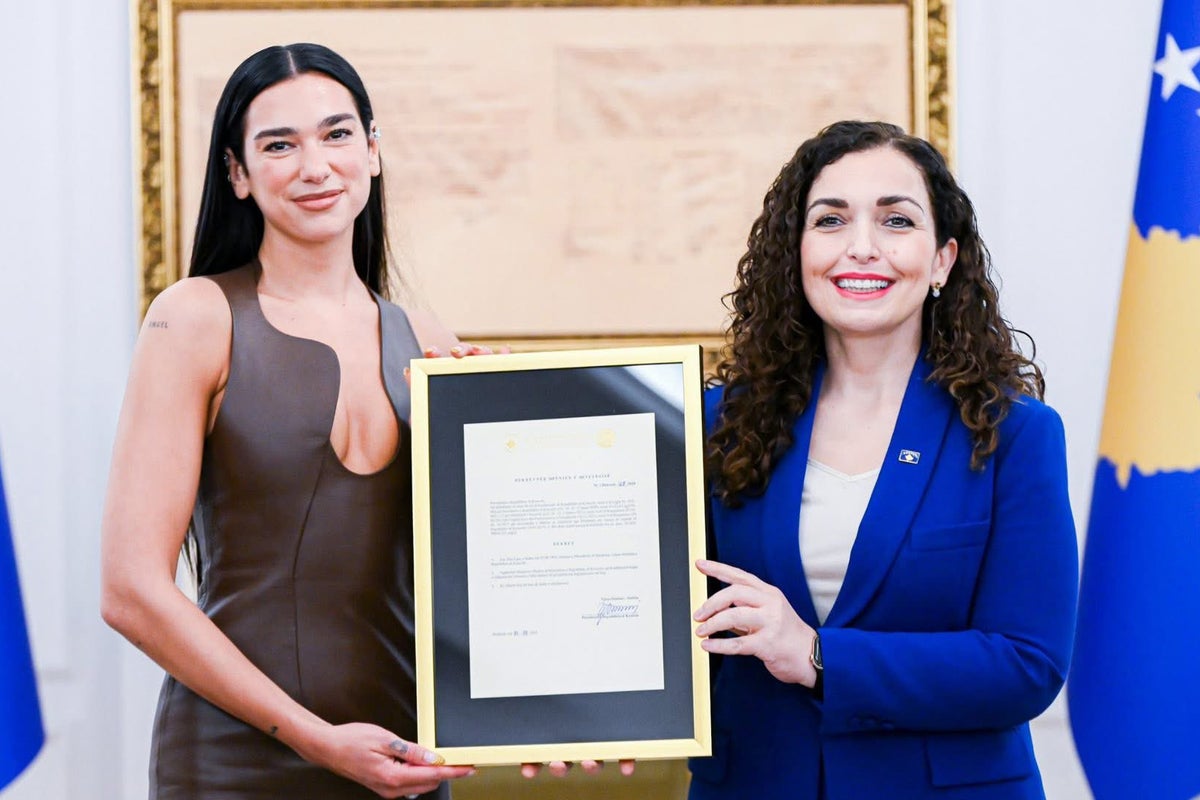 Dua Lipa awarded Kosovo citizenship as children’s choir delivers adorable tribute