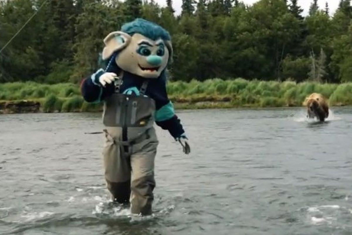 NHL player and mascot charged by bear while shooting video in Alaskan river