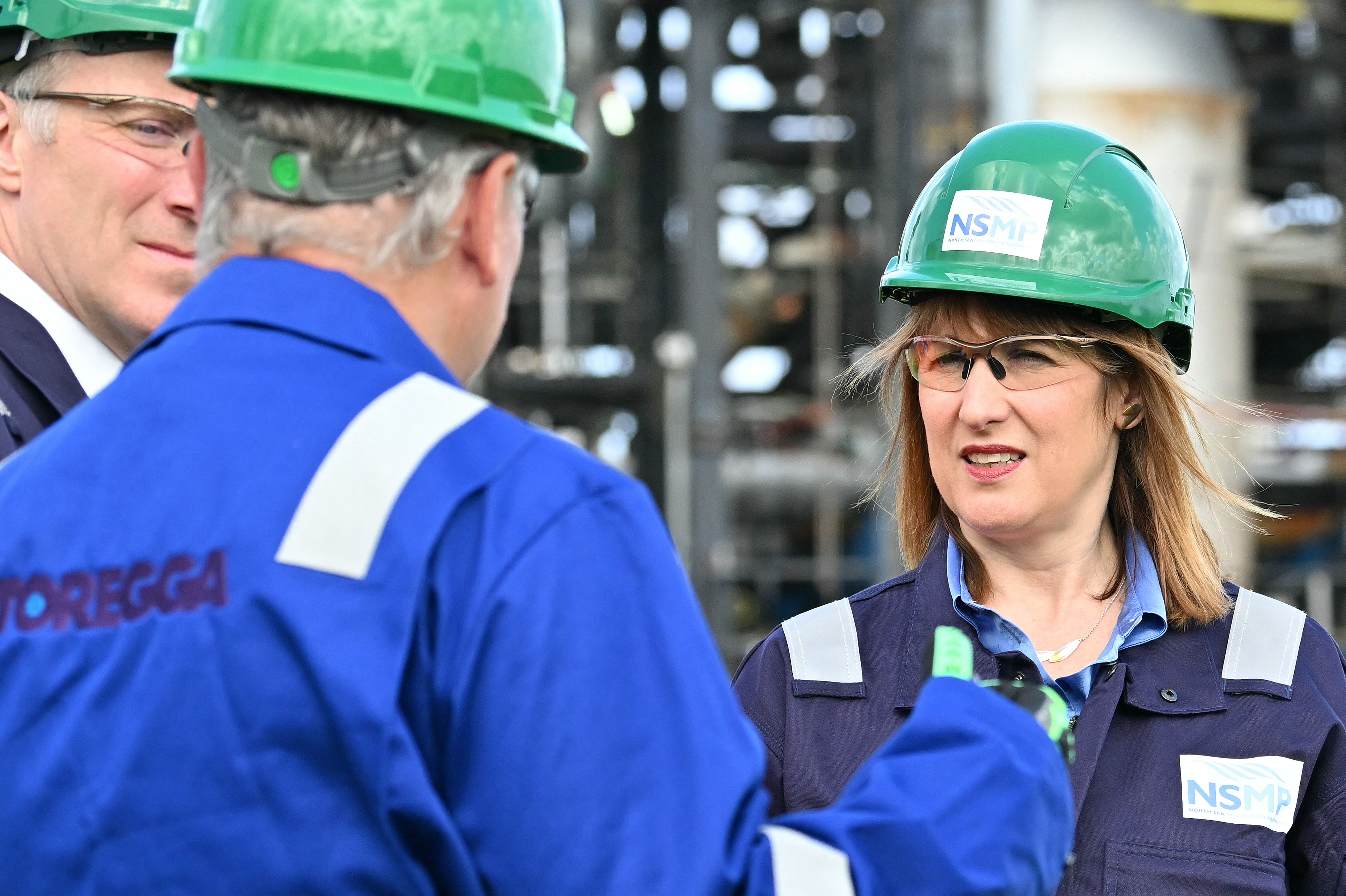 Rachel Reeves at the St Fergus Gas Factory in Northern Scotland on Friday