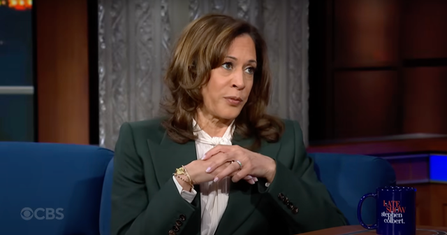 <p>Kamala Harris told Stephen Colbert why she decided not to enter the 2026 gubernatorial race for California </p>