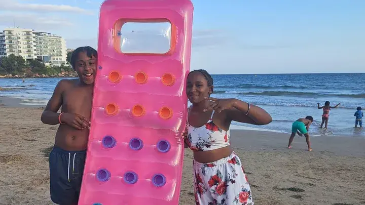 Ameiya, 13, and Ricardo Junior, 11, drowned on a Spanish beach on Tuesday evening
