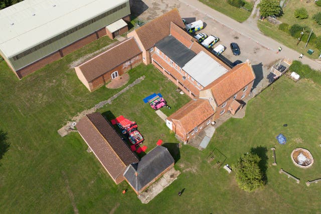 A general view of the scene in Stathern, Leicestershire, after a 76-year-old man was arrested (Jacob King/PA)
