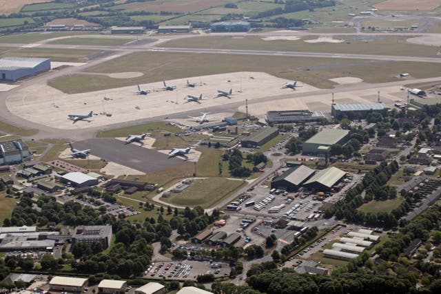 The planes were damaged at RAF Brize Norton in Oxfordshire (Alamy/PA)