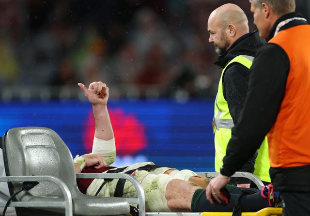 <p>James Ryan of the British and Irish Lions was taken off on a stretcher</p>