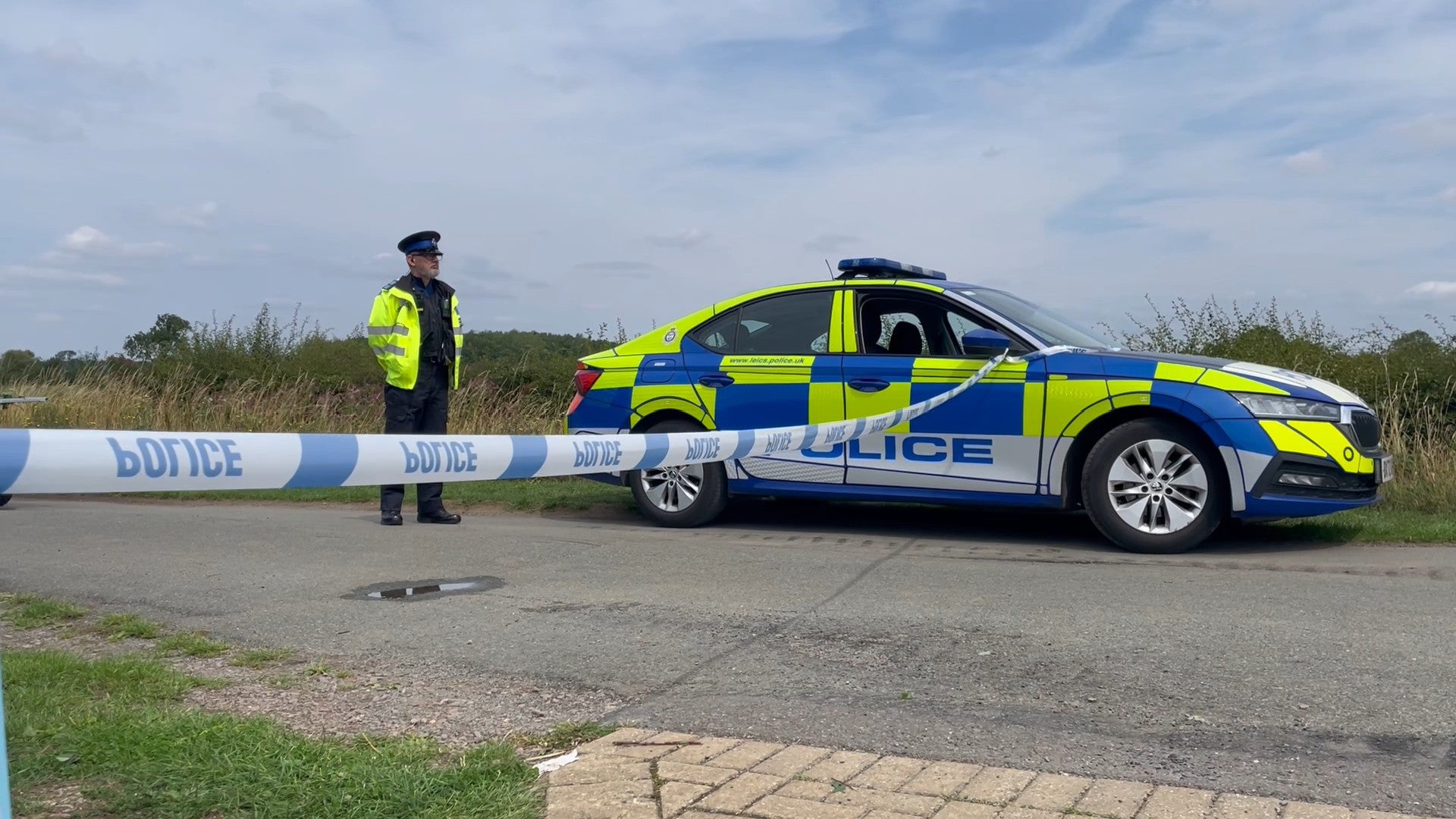A police cordon was in place in Canal Lane near Statharn village