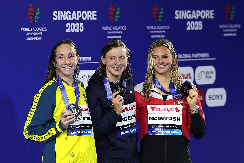 The race had been billed as a Ledecky-McIntosh showdown but Pallister also produced a superb swim to take silver