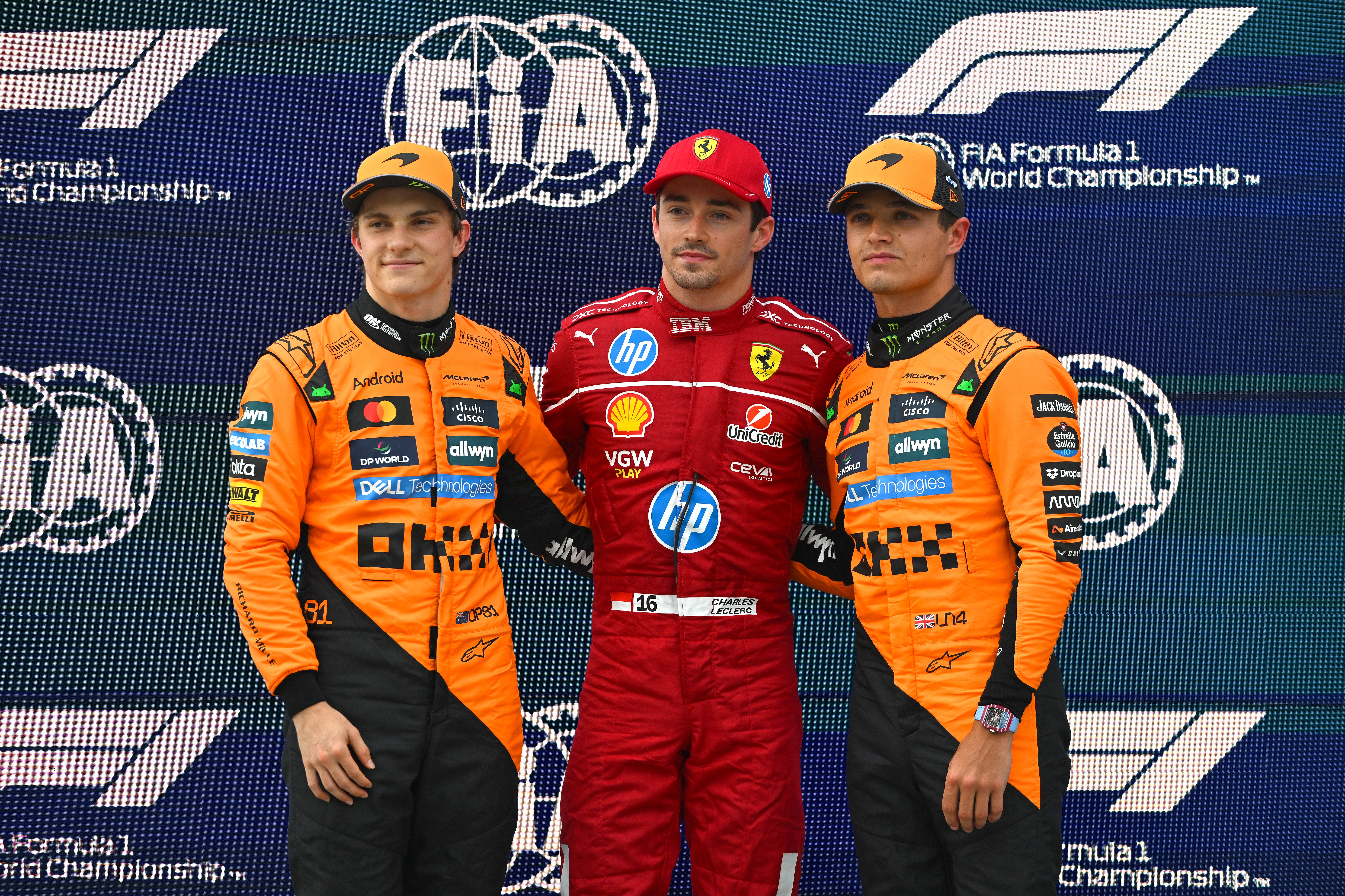 Leclerc beat Oscar Piastri and Lando Norris to top spot